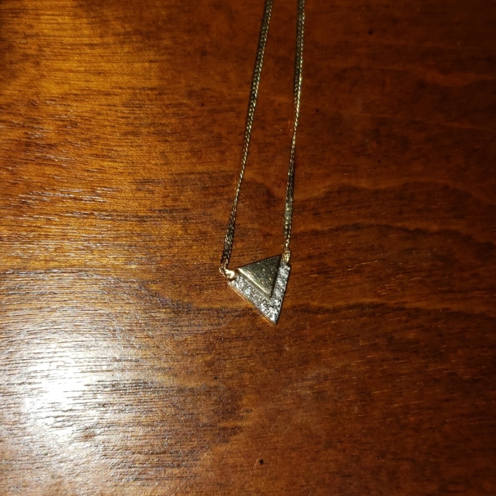 Real Gold Triangla Necklace